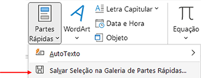 como criar, salvar e excluir partes rápidas no Microsoft Outlook